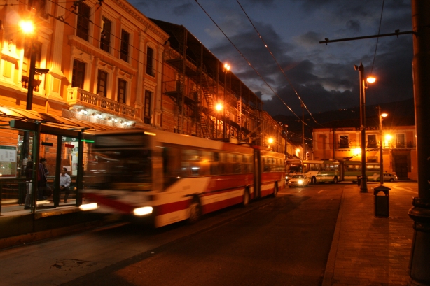 1 Quito by night. Plaza Santo Domingo.